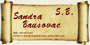 Sandra Bausovac vizit kartica